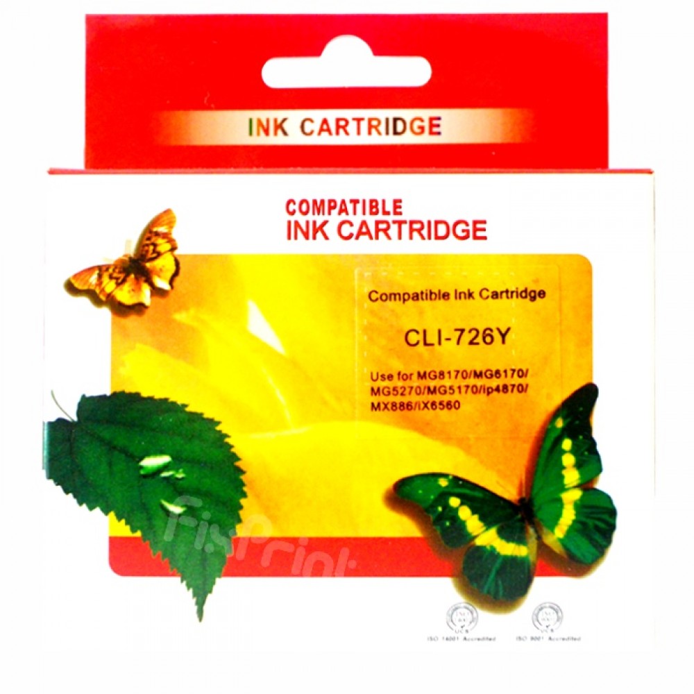 Cartridge Xantri Can CLI726 CLI726 CLI 726 Yellow, Refill Printer iX6560 iP4970 iP4870 MG8270 MG8170 MG6270 MG6170 MG5370 MG5270 MG5170 MX897 MX886