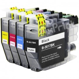 Cartridge Xantri Bro LC3617 LC3617C LC 3617 Cyan, Tinta Printer Bro MFC J2230DW J2730DW J3530 J3930DW Chip