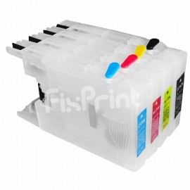 Cartridge Refillable MCISS Bro LC12 LC17 LC71 LC73 LC75 LC77 LC79 LC400 LC450 LC1220 LC1240 LC1280 Pendek, Cartridge DCP-J525W J725DW J925DW MFC-J430W J280W J425W J435W J625DW J5910CDW J6910DW Pendek