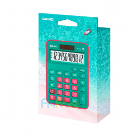 Kalkulator Casio MX-12B-GNRD 12 Digit, Calculator Desktop 12 Digits MX 12B Green Red Original