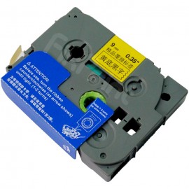 Label Tape Casette Xantri Black On Yellow 9mm TZE621 TZE 621 Laminated Printer Bro GL100 PT CUBE PTD200 PTD210 PTD215e PTE100