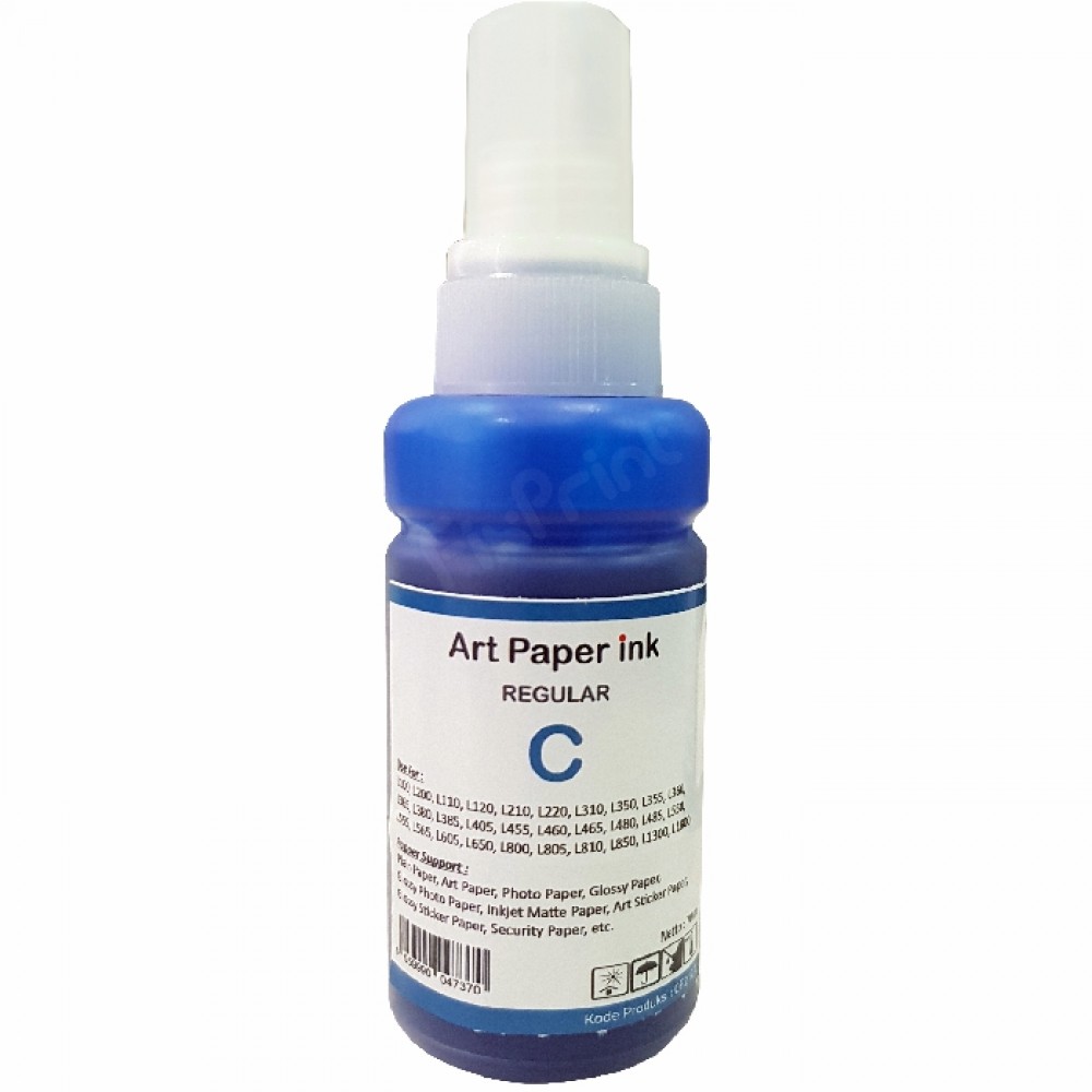 Tinta REGULAR GRADE Art Paper 664 Cyan 70ml, Printer EP L100 L200 L110 L120 L210 L220 L310 L350 L355 L360 L365