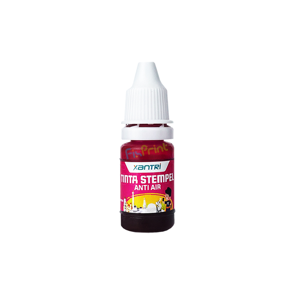 Tinta Stempel Xantri Merah Muda 10ml (Waterproof), Refill Stamp Pink 10ml