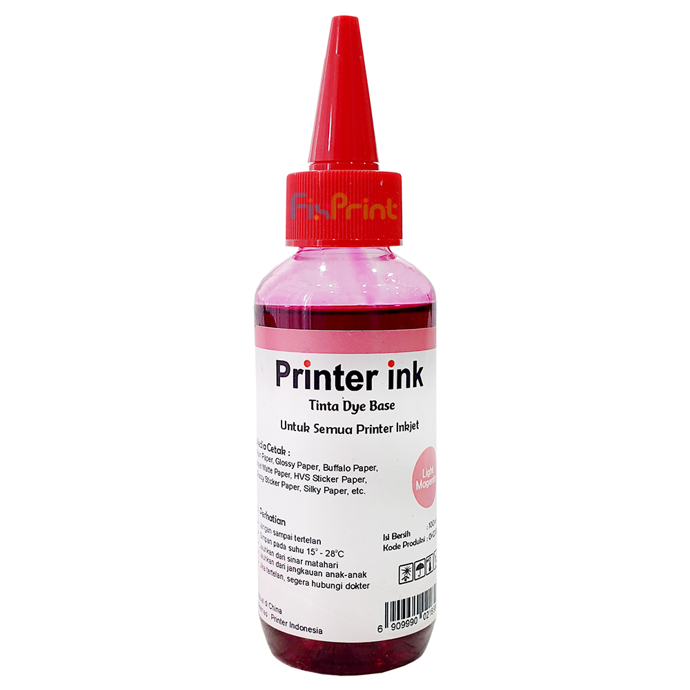 Tinta Refill Printer Ink Light Magenta 100ml Can EP Bro HPC Tinta Dye Base Tutup Model Kerucut