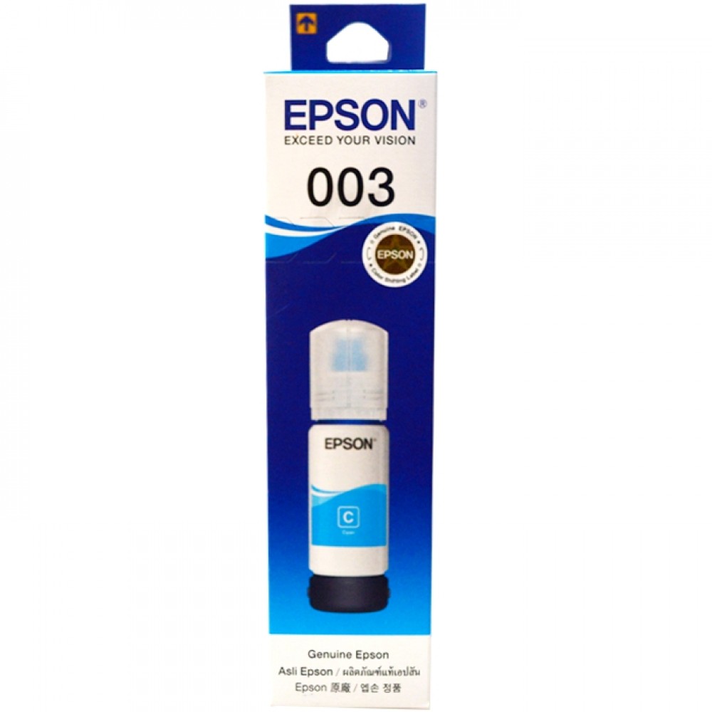 Tinta Refill Epson Original 003 Cyan 65ml, Tinta Refill Printer Epson L1110 L3110 L3150 L5190