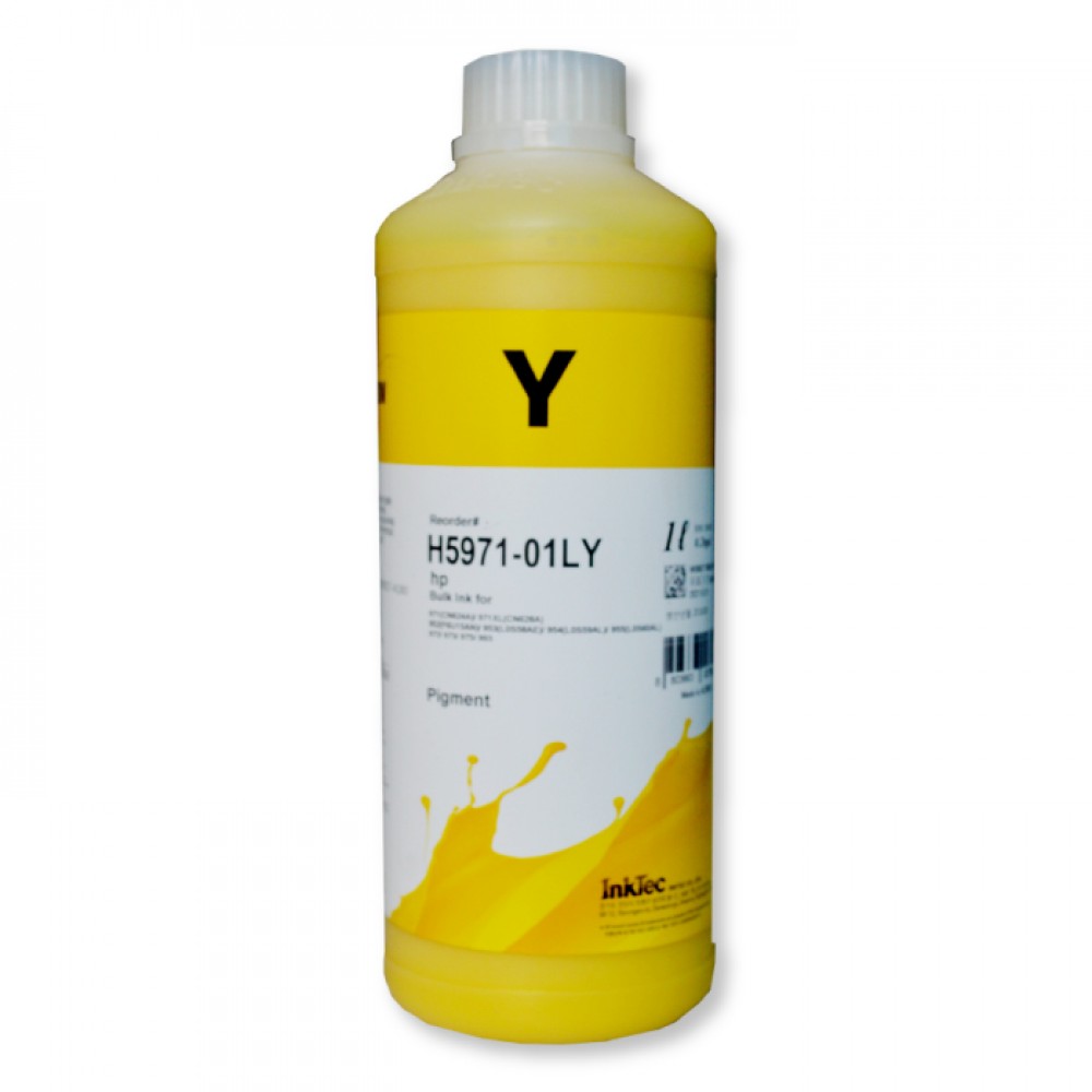 Tinta Refill Inktec H5971-01LY Pigment Yellow 1 Liter Cartridge HPC 932 933 932XL 933XL 950 951 950XL 951XL 970 971 970XL 971XL 952 952XL 953 953Xl 954 954XL 955 955XL 972x 973x 993x Printer Officejet Pro X451dn X451dw X476dn X476dw