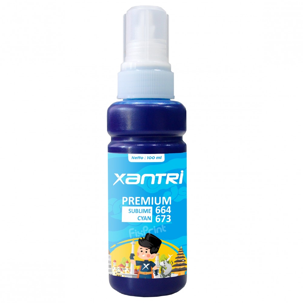 Tinta Xantri Sublim EP 664 673 Cyan 85ml, Printer EP L100 L200 L110 L120 L210 L220 L310 L350 L355 L360 L365