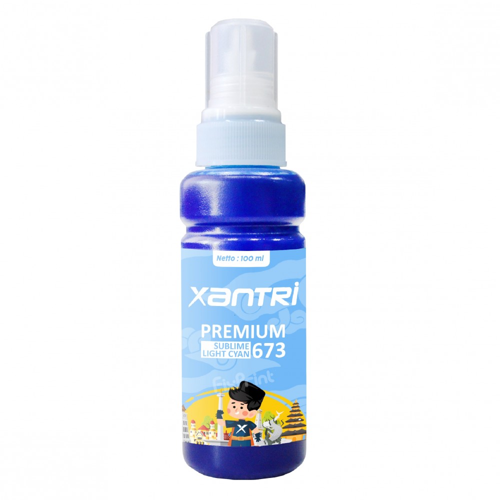 Tinta Xantri Sublim EP 673 Light Cyan 100ml, Printer EP L800 L805 L810 L850 L1300 L1800