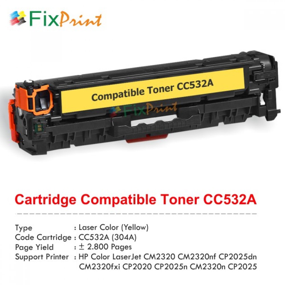 Cartridge Toner Compatible HPC CC532A 304A Universal CE412A 305A CF382A 312A CRG-318 Yellow, Refill Color Printer Laserjet CM2320 CM2320nf CP2025dn CM2320fxi CP2020 CP2025n CM2320n CP2025 Pro 300 Color M351a MFP M375nw M451dn 400 Color M451dw M451nw